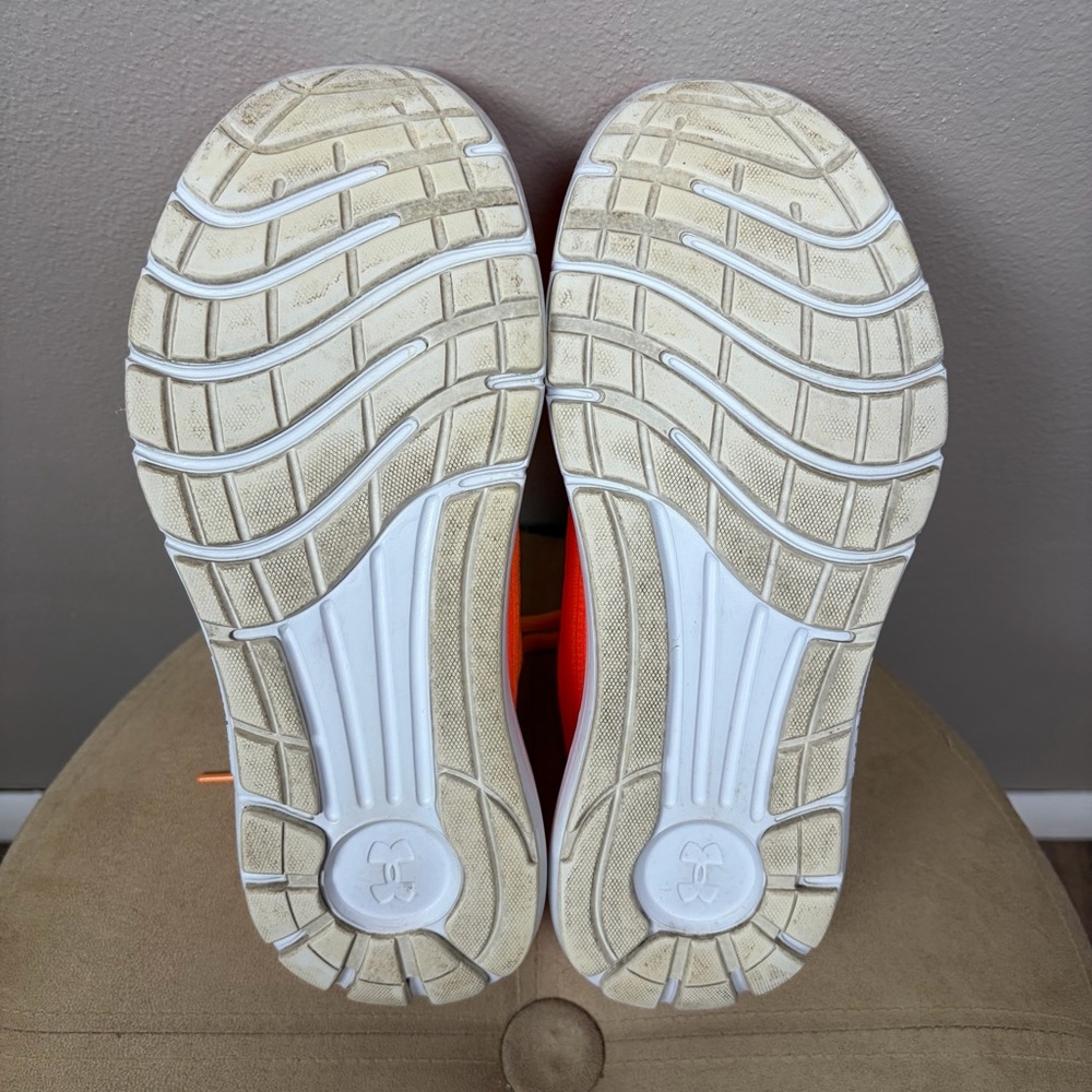 Under Armour Threadborne Slingflex Running Shoes Neon Orange Coral Women's 9.5 - Picture 13 of 15